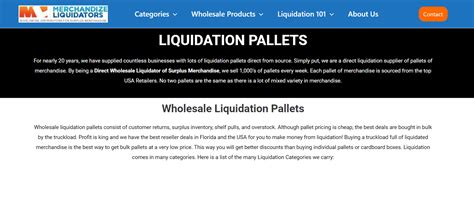 liquidation website.